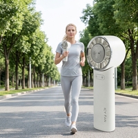 Ventilateur portable de poche avec batterie rechargeable de 2000 mAh, trois niveaux de puissance, moteur sans balais, taille de poche pour l'extérieur, mini ventilateur turbo