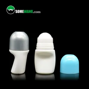 50ml Reusable Leak-Proof Plastic Rollerball Bottles Roll-On Deodorant Containers for DIY Essential Oil Perfumes Cosmetic Use