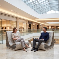 Fauteuil d'appoint incurvé moderne pour salon, hôtel ou réception