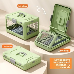 Transportín de Viaje <span class=keywords><strong>para</strong></span> Mascotas, Plegable, Portátil, con Cierre de Botón, Estilo Clásico, <span class=keywords><strong>para</strong></span> Gatos y <span class=keywords><strong>Perros</strong></span> Pequeños, <span class=keywords><strong>para</strong></span> Coche y Avión, Nueva Cama <span class=keywords><strong>para</strong></span> Mascotas - Product Image 4