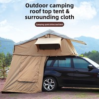 Tente de toit rigide panoramique professionnelle Zentopia Skyview, double couche, avec lucarne, sans installation requise, tente de voiture extra longue