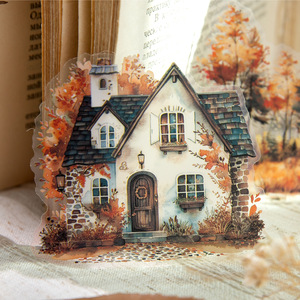 30 Fogli/Confezione di Adesivi Decorativi Autunnali Retrò, Serie Poesie Autunnali, Decorazioni Festive Fatte a Mano, Materiale PET Autoadesivo - Product Image 2