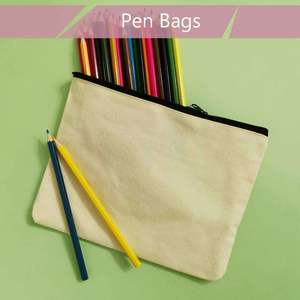 Wholesale Business Travel Pen School Multi-purpose Color Zipper Sublimate <b>Blank</b> Canvas Makeup Bag - Product Image 5