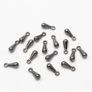 Pendentifs en alliage de zinc en forme de goutte d'eau, plaqués argent, or, or rose, bronze, pour la création de bracelets et de colliers DIY - Product Image 4