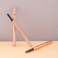 Nouveauté : Emballage plastique fin doré vide pour crayon à sourcils avec logo personnalisé