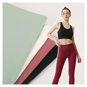 Özel 4 yollu streç düz renk hızlı kuruyan atletik activewear spor yoga kıyafeti yoga kumaş pantolon tayt