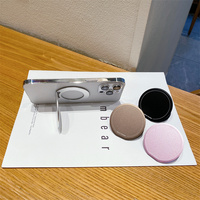 Support de téléphone de bureau magnétique pliable 6 couleurs tendance avec miroir en alliage d'aluminium, installation facile pour téléphones magnétiques
