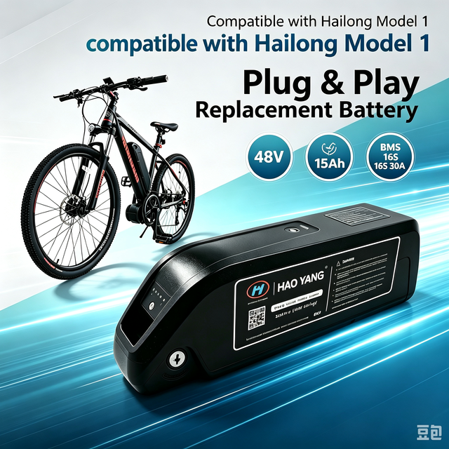 48V 15Ah Deep Cycle Replacement Ebike Battery Lithium Ion Down Tube Electric Bicycle Battery Pack with Key Lock Removable