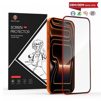 Protector de Pantalla de Lujo Transparente 9H con Cobertura Total Anti-Rayones, Convertidor de Luz Roja, Terapia de Protección Ocular para iPhone 17E