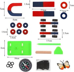 Set Scientifico per Esperimenti di Magnetismo, Strumenti Educativi di <span class=keywords><strong>Fisica</strong></span> per Bambini e Adolescenti, Include Barre Magnetiche - Product Image 2