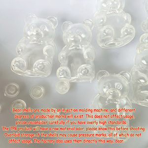 Botella de Plástico Transparente con Forma de Oso, Envase Vacío para Juguetes Antiestrés con Tapa - Product Image 6