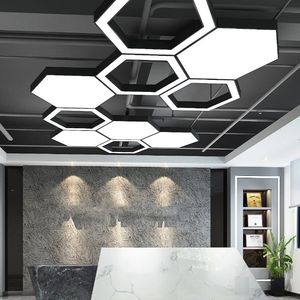办公酒吧实心工业简约点创意个性家居装饰照明六角亚克力发光二极管吸顶灯 - Product Image 3