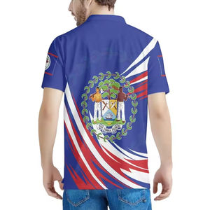 Cadeaux de la fête de l'indépendance du Belize hommes pour polo prix usine décontracté été hauts pour adolescents garçons respirant hommes ODM - Product Image 2