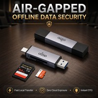 Lecteur de cartes SD TF USB 3.0 Type-C en aluminium, double connecteur OTG, adaptateur de mémoire flash pour ordinateur portable PC Mac, faible MOQ, prêt à être expédié