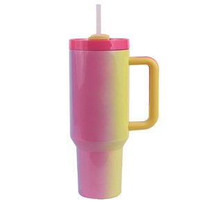 40oz đôi tường thép không gỉ du lịch Mug thiết kế hiện đại với xử lý rơm chân không cách nhiệt xe Cup cho cà phê nước bia - Product Image 2