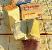 Hachimi Jouet Squishy à Aspiration, à Remontée Lente, Souple et Pliable, Thème Alimentaire, Anti-Stress à Presser, Fidget Toy, Toast au Fromage