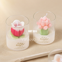 Duftende Tulpen strauß kerzen in Gläsern, exquisite blumen förmige Kerzen für Haupt dekoration und Geschenk