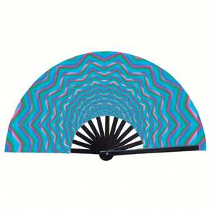 Éventail pliant en plastique de 13 pouces, imprimé sur mesure, Kung Fu & Fierté Gay, pour festivals et fêtes - Product Image 4