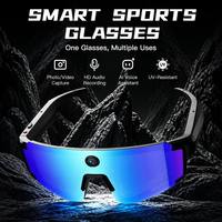 Lunettes de soleil sportives VALDUS avec caméra 8MP, enregistrement vidéo 1080P, casque, étanches IPX4, ENC SVI01, lunettes intelligentes