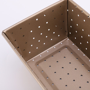 Perforated Toast Bread Mold 2 Pcs Non Stick Carbon Steel Rectangle Cake Mold For Baking - Product Image 2