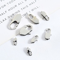 Connecteur de boucle japonais en acier inoxydable fait à la main pour Bracelets colliers fermoir de homard galvanisé sous vide bijoux à bricoler soi-même