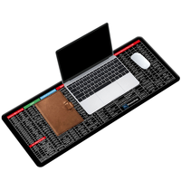 Alfombrilla de Ratón Personalizada con Atajos de Excel, Word, PowerPoint y Windows, Hoja de Atajos, Impermeable, con Borde Cosido, para Oficina y Juegos