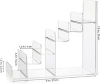 6-niveaux Présentoir Riser Affichage Acrylique Porte-Monnaie Présentoir