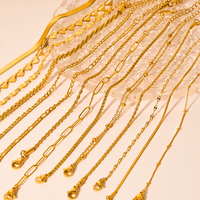Bracelets empilables en chaîne pour femmes, bijoux fantaisie, plaqués or, en acier inoxydable, résistants à l'eau, avec maillons ovales en forme de corde, ensemble de bijoux