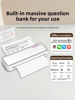 Mini-imprimante thermique portable USB pour papier A4, idéale pour la maison, le bureau et les étudiants, compatible avec batterie rechargeable