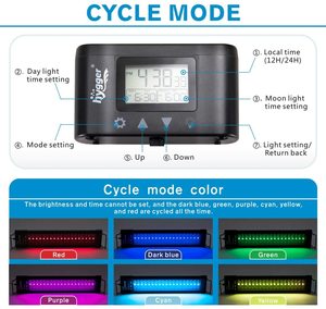 Lumière LED pour aquarium Hygger à spectre complet pour aquarium d'eau douce et d'eau de mer, aquascape, réservoir, lumières LED pour aquarium étanches - Product Image 3