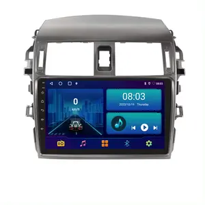 2.5D หน้าจอสัมผัส2 DIN ระบบนำทาง GPS เครื่องเล่นดีวีดีวิทยุมัลติมีเดียสำหรับรถยนต์ Toyota Corolla 2008 2009 2010 2011