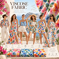 Tissu en viscose 100% imprimé numériquement, directement de l'usine, doux et lisse, textile en rayonne pour la vente en gros