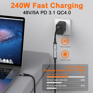 Кабель-удлинитель A393-7 16K Type-C <span class=keywords><strong>USB</strong></span> 4.0 (штекер-гнездо), 240 Вт PD, 80 Гбит/с, Thunderbolt 5, для зарядки и передачи данных, 8K, ПВХ, для ноутбуков - Product Image 4