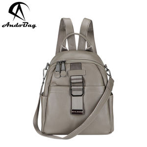 Sac à dos AndoBag tendance, sac à bandoulière en cuir véritable grande capacité, sac à dos décontracté pour femmes 1774 - Product Image 1