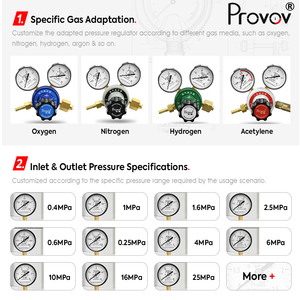 Oxy axetylen điều chỉnh bộ phận đồng thau giai đoạn duy nhất oxyacetylene khí oxy axetylen điều chỉnh áp suất cho hàn cắt - Product Image 4