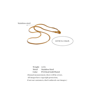 Jinyone 4518 nuovo arrivo squisita <span class=keywords><strong>collana</strong></span> a <span class=keywords><strong>catena</strong></span> d'oro impermeabile 316L in acciaio inox <span class=keywords><strong>collana</strong></span> di metallo per le donne gioielli alla moda - Product Image 6