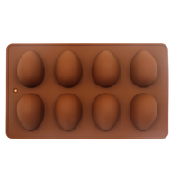 Nouveau moule à gâteau créatif en forme d'œuf, 8 cavités, en silicone alimentaire, pour la pâtisserie, vente en gros