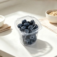 Offre Spéciale : Pot à Myrtilles de 4,4 oz en PET avec Couvercle Transparent pour Fruits