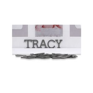 2024年の売れ筋ベビーハンドプリントとフットプリントフレームキット木製フォトフレームと文字名 - Product Image 4