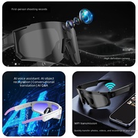 Lunettes Intelligentes IA M95 avec Caméra 8MP pour Appels, Musique, Traduction, Reconnaissance d'Images IA, Cadre PC1414 Écologique