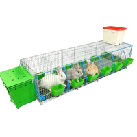 Cage à lapins durable à plusieurs niveaux en treillis métallique épaissi avec verrou de sécurité pour l'agriculture