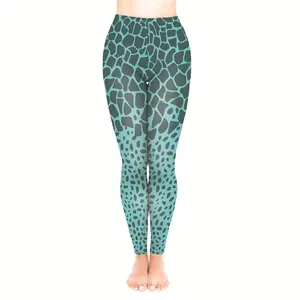 Quần Legging Nữ 2022 Polyester 92% Spandex Siêu Mềm In Hình Động Vật TURQISE Hàng Mới Về 8%