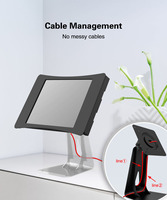 Support de point de vente en métal pour tablettes Android 360 °   Rotation 180° °   Inclinaison, capacité de charge de 20 lb, compatible VESA