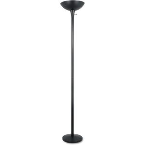Alera ALE Torchier – lampadaire noir de 72 pouces de hauteur, LED jaune, pour salon, hôtel, chambre à coucher, villa, décoration moderne en verre élégant - Product Image 1