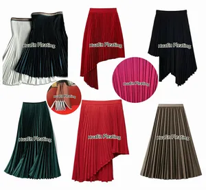 Máquina plisadora de tela de acordeón y Amanecer vertical para vestido HuaEn plisadora de tela para vestido