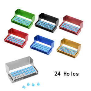 16/24/40 fori porta frese dentaria autoclavabile in alluminio scatola di disinfezione per FG/RA/CA Bur con blocco in silicone strumenti dentali - Product Image 3