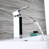 Robinet de salle de bain moderne de luxe, haute qualité, chromé, à un seul trou, avec noyau en céramique