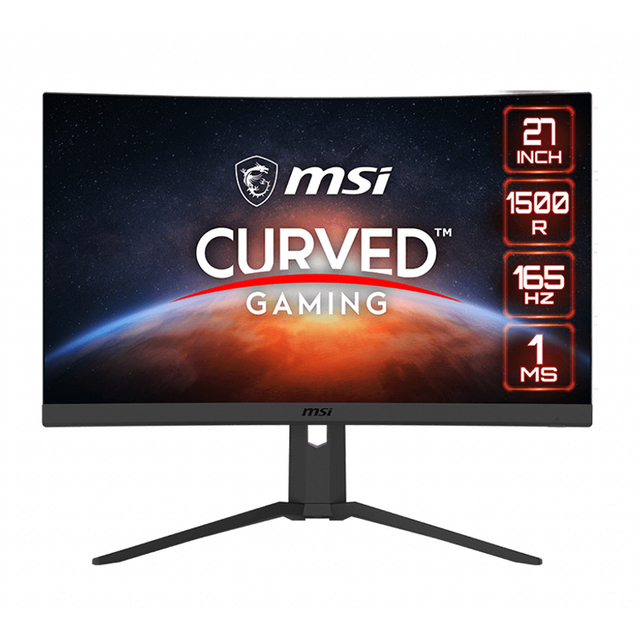 MSI G27CQ4P 27 Inch Curved Gaming Monitor with 2560 X 1440 WQHD 165Hz 1ms 1500R with Support AMD FreeSync Premium Technology