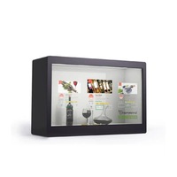 Vitrine transparente blanche YINGTOUCH de 55 pouces, anti-poussière, anti-humidité, pour le rangement de trophées dans le salon, verticale, usage commercial