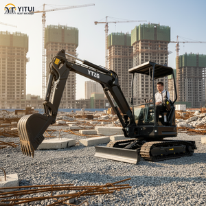 Mini Excavadora Doméstica de 3.5 Toneladas, Diésel, con Accesorios, Mini Excavadora Euro5 Personalizada, Mini Excavadora Hidráulica, Envío Gratuito - Product Image 1